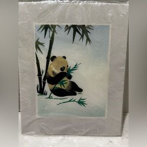 RARE Wheat straw Panda Art People's Republic Of China
